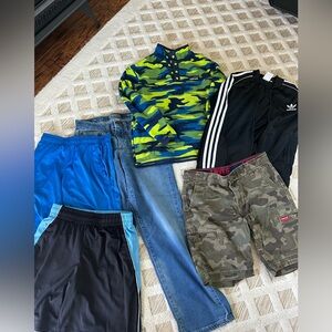 Boys Lot size 10-12  shorts, jeans, pullover, zip up